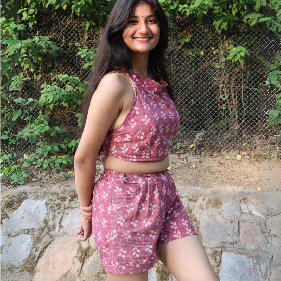Silsila Co Ord Set - Gulabi