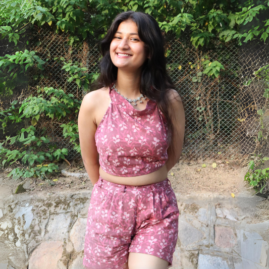 Silsila Co Ord Set - Gulabi